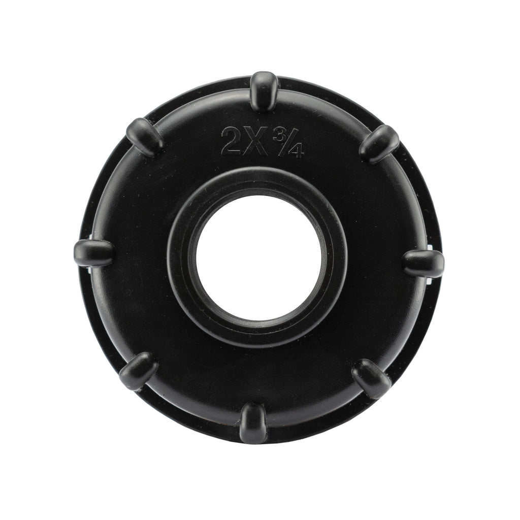 IBC 2” S60X6 Cap with Two Way Valved Splitter and Hose Connector