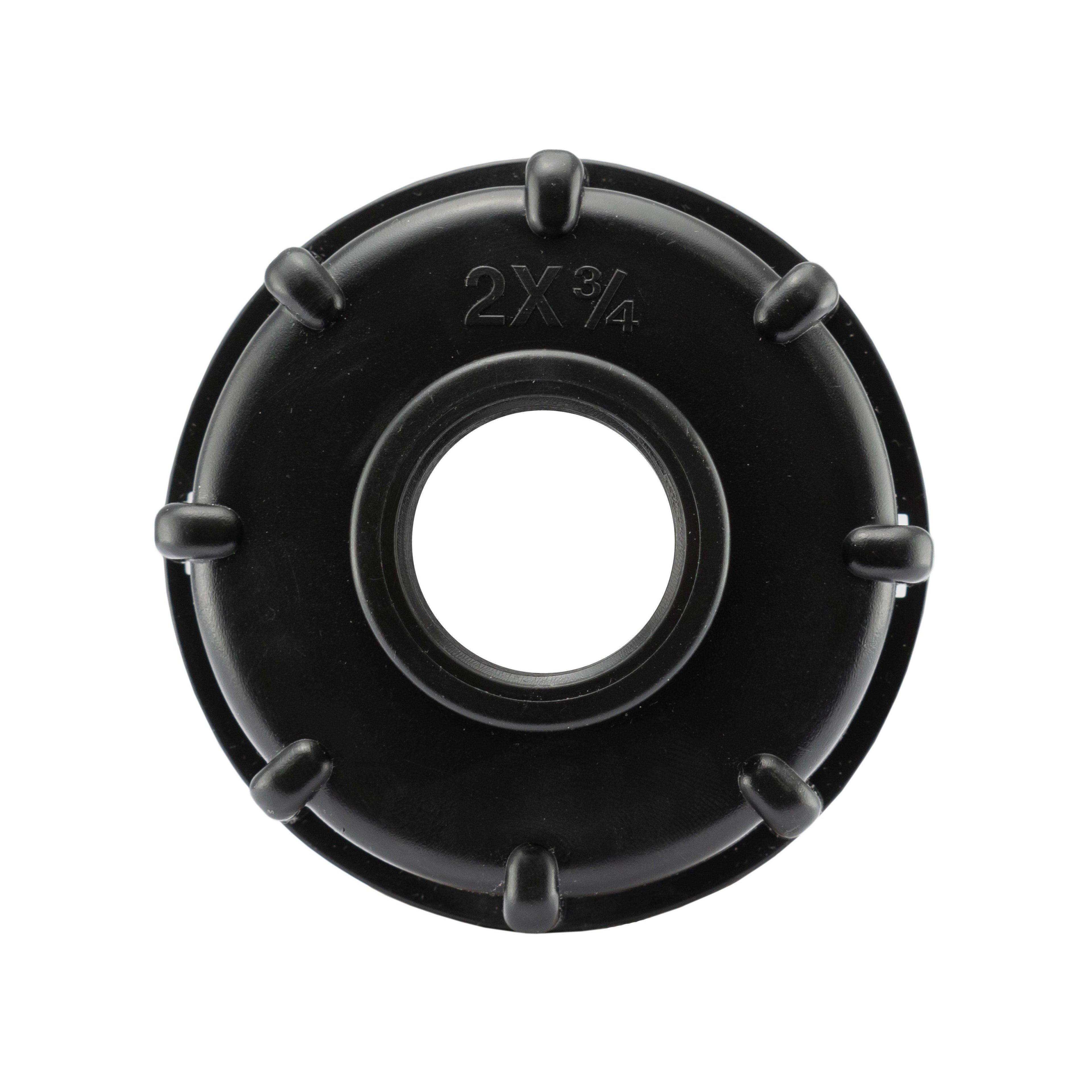 IBC 2” S60X6 Cap with Two Way Valved Splitter and Hose Connector